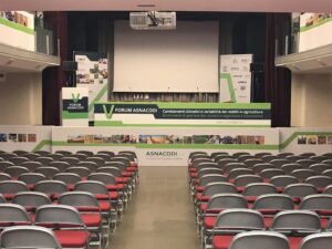 Sala allestita per il forum Asnacodi 2017.